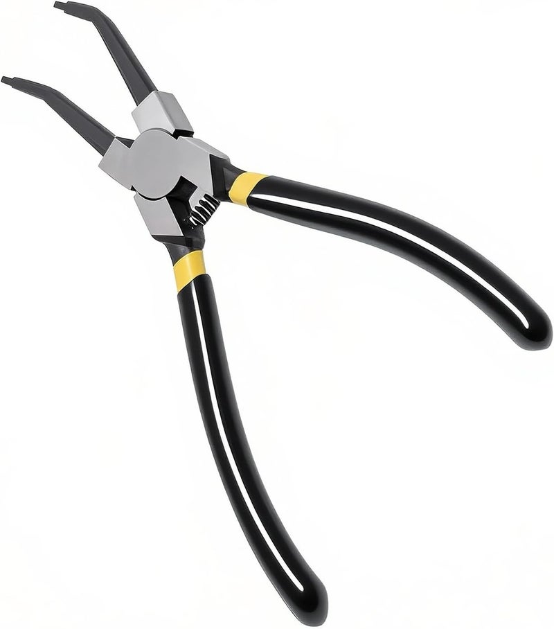 BJDSI Bent Internal Snap Ring Pliers 9 inch,Internal Spring,Anti-Rust,Head Size:0.08". - Image 1